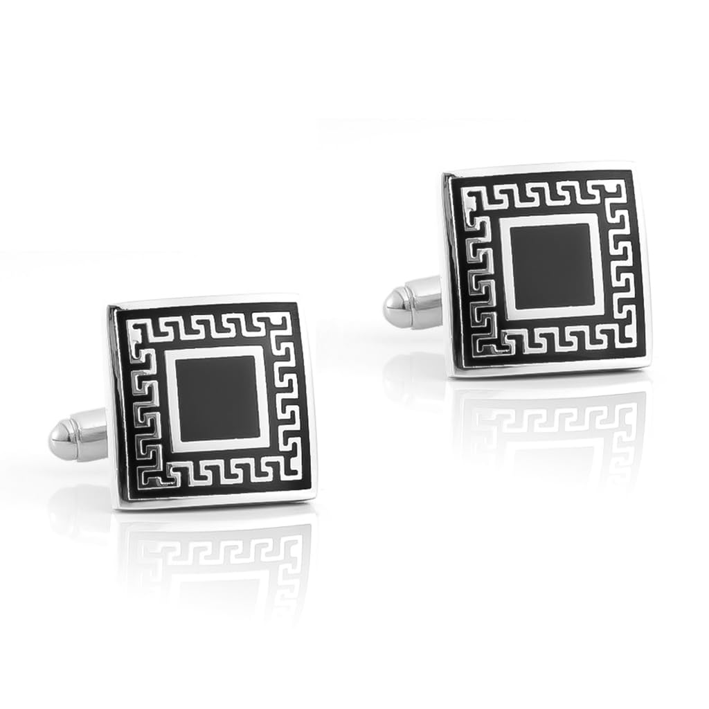 GUSTAVE® Mens Cufflinks Tuxedos Cufflinks Set 1 Pair Black Electroplated Pattern Cufflinks for Suits Luxury Suit Cufflinks for Business, Wedding, Party, Club (B0CKYXJPBD) Amazon Price History, Amazon Price Tracker