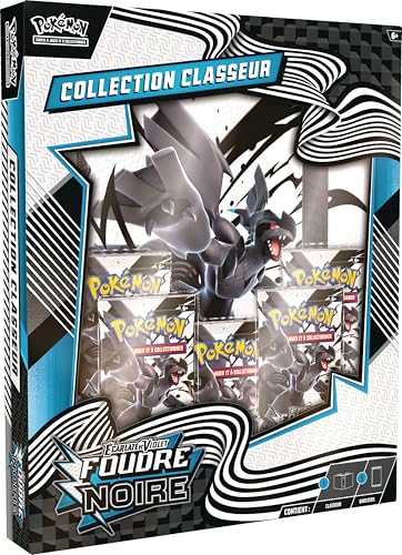 Pokémon : Collection classeur Écarlate et Violet – Foudre Noire (classeur Zekrom et 5 boosters) du JCC Pokémon