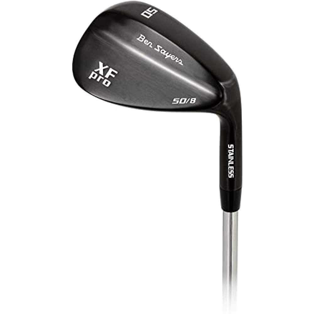 Ben Sayers XF Pro 50° Stainless Steel Wedge | Mens Right Handed Golf Wedge | Black Finish
