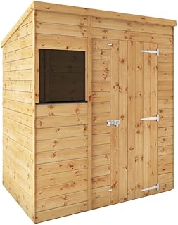 Waltons 6 x 4 Shiplap Storage Shed | Pent Roof | Shiplap Tongue and Groove | Wooden Garden Storage Shed | 10 Year Anti Rot Guarantee | 6 x 4 6ft 4ft