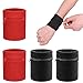 4 Pièces Bandeau de Poignet avec Fermeture à Glissière Portefeuille Portefeuille de Poignet Poche De Poignet De Tirette Bracelet de Sport Absorbant la Transpiration Bracelet Chaud Élastique