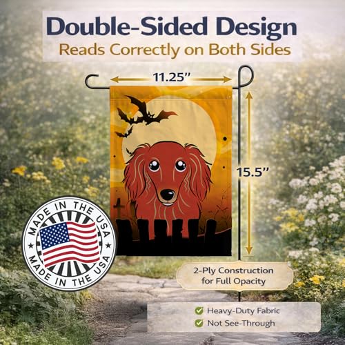 Teckel Jardin Taille Drapeau double face résistant aux intempéries multicolore - 5