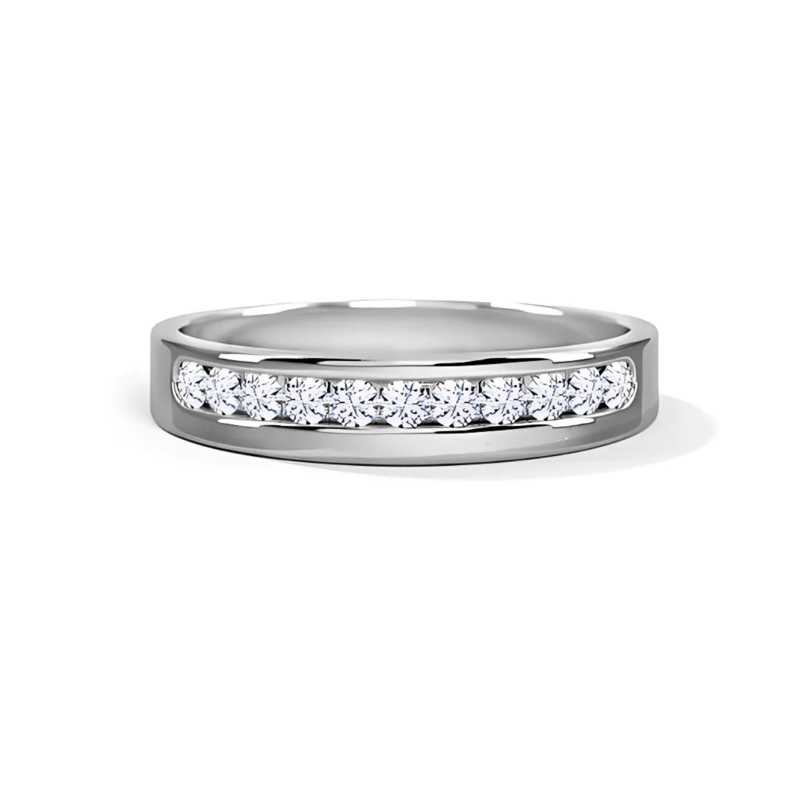 925 Hallmark Silver Adjustable Ring With Classic Diamond for Men | Rhodium Plated | With Certificate of Authenticity