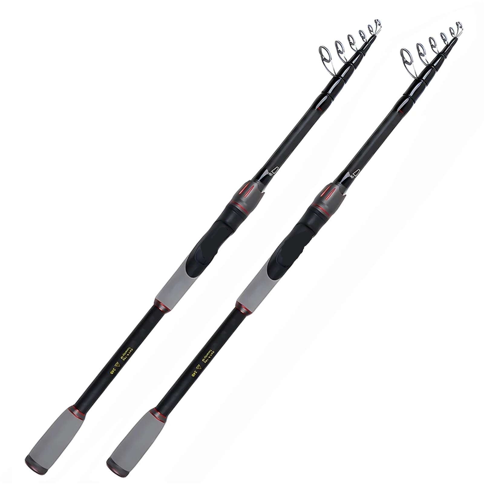 Canne da Pesca telescopiche Spinning in Carbonio 1.8m 2.1m 2.4m 2.7m 3.0m Asta con Esca for spigola luccio Calamari Esca for Pesca in Barca 8-18g Spinning Rods(2.7Meter)