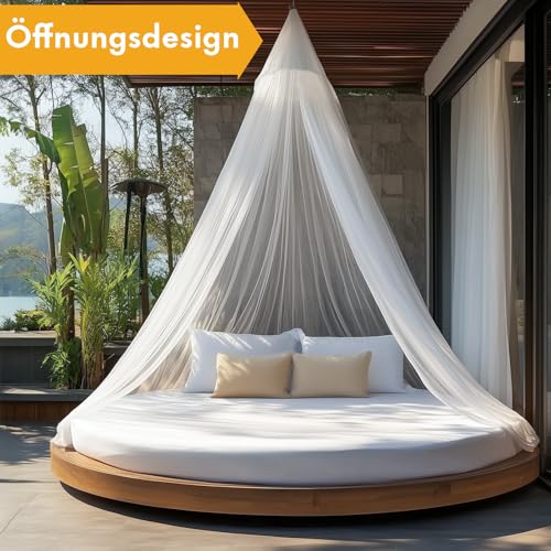 Twinkle Star Moskitonetz Reise mit Reisetasche und Aufhänge-Seil, Öffnungsdesign Mückennetz, 2,2m hoch, 12m Umfang, Doppelbett Einzelbett Outdoor Moskitonetz für Reisen, Camping, Picknicks