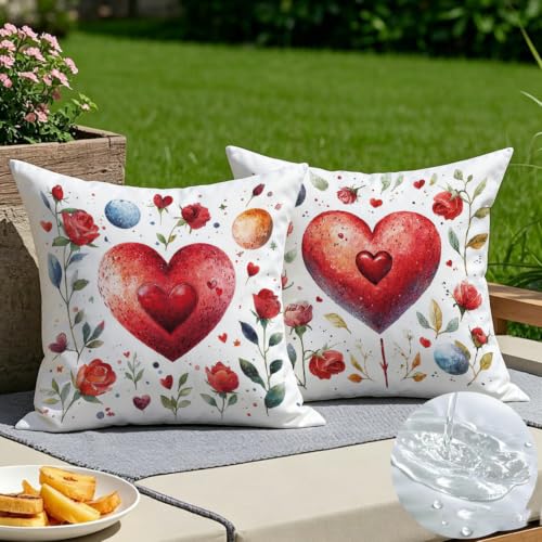 Coussin extérieur imperméable 50x50 lot de 2 lin - 2
