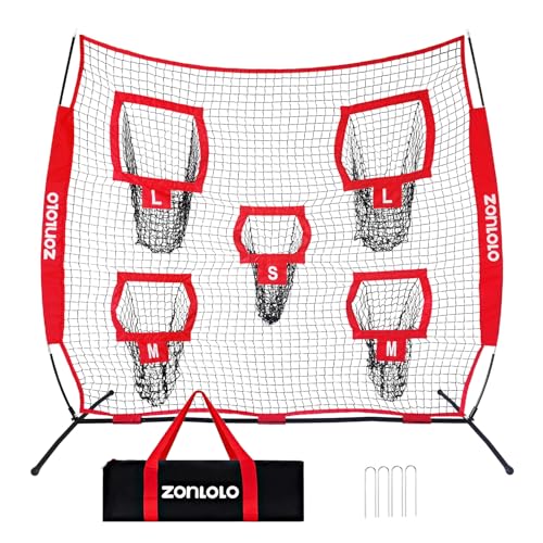 Zonlolo 7×7ft Football Throwing Net, Football Training Net,Target Practice with
