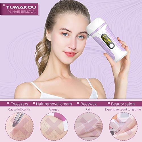 TUMAKOU Painless Permanent Hair Removal Device for Women & Men - UPGRADE to 999,999 Flashes - Hair Remover System for Wholebody Home Use - Thumbnail 7