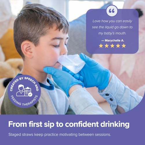 Image of TalkTools CutOut Nosey Cups for Adults - Drinking Glass for Stable & Fixed Position, Special Drinking Cups 8 OZ, Therapy Training Cups - Clear (2 Pack)