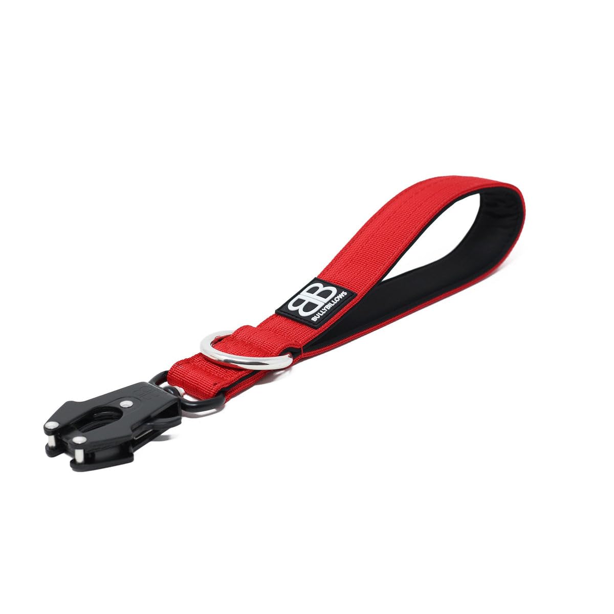 BullyBillows Traffic Dog Lead | Short Handle for Tight Control and Safety | Padded, Heavy Duty and Ideal for Car and Walks - Red
