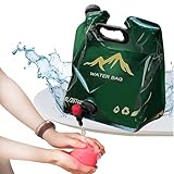 8L Wasserkanister Faltbarer mit hahn, Auslaufsicherer Wasserbehälter, Faltkanister mit Tragegriff, Wiederverwendbare Wasseraufbewahrungsbeutel für Camping,Wandern und Wasserspeicherung zu Hause (a)