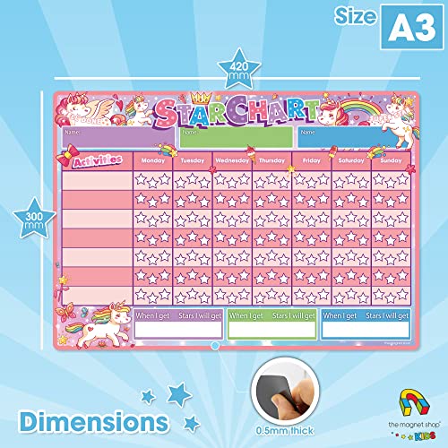 TMS Magnetic Reward Chart for Children, Star Chart for Recognising and Inspiring Good Behaviour in Toddlers, Kids - Image 3
