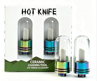 Ceramic Hot Knife Tip A Multi-Functional Heating Tool for Cutting Wax, Viscous Oil, and Other Substances, Compatible with 510 Thread,2 Pack Colorful