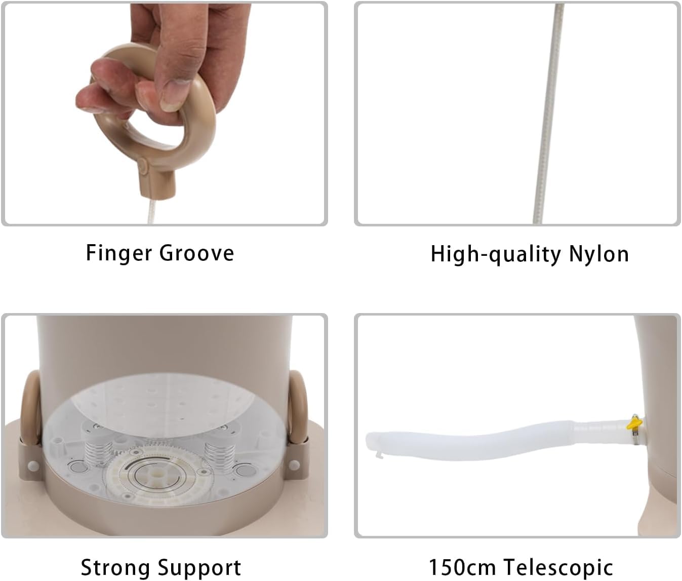 Mini Lavatrice/asciugatrice Manuale Portatile, Azionabile A Pedale, Compatta, Non Elettrica, con Funzione Centrifuga, Ideale per Vestiti per Bambini, Biancheria Intima E Apricot