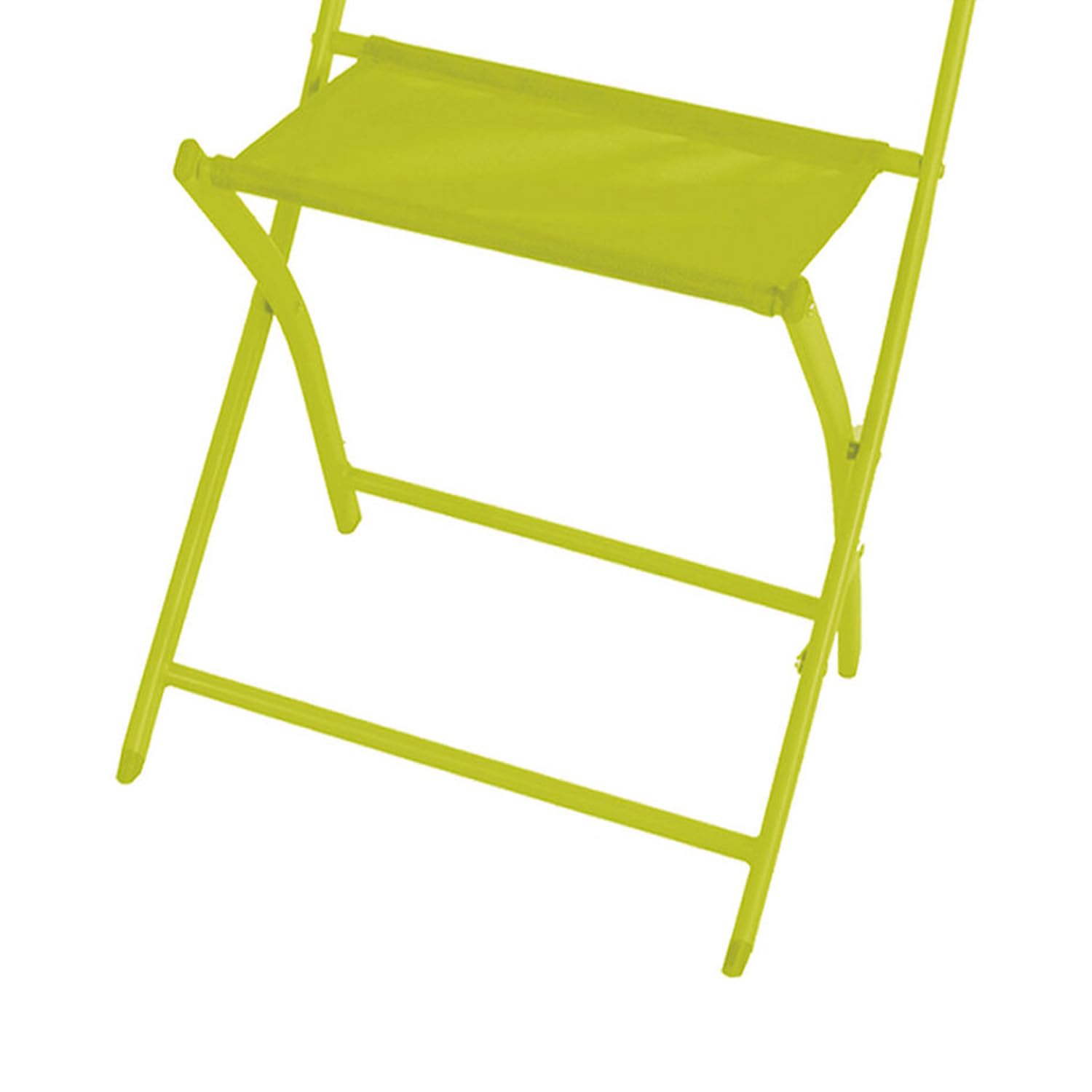 Mojawo Set di 2 Sedie da Giardino Pieghevoli con Schienale Alto, Acciaio Verniciato a Polvere, Verde Lime, Resistente alle Intemperie