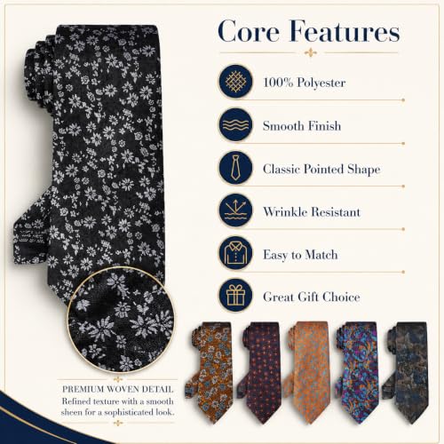 Image of WeiShang Neckties for Men, Classic Formal Tie