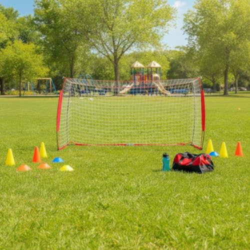 Portería de fútbol para niños portátil: red resistente para jardín 3