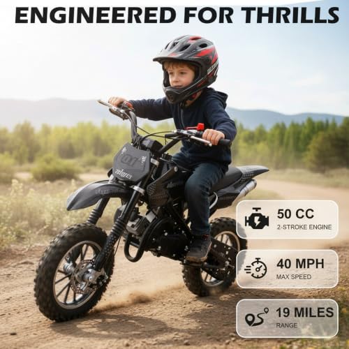 Image of 50cc Dirt Bike,2-Stroke Gas Mini Bike (Purple)