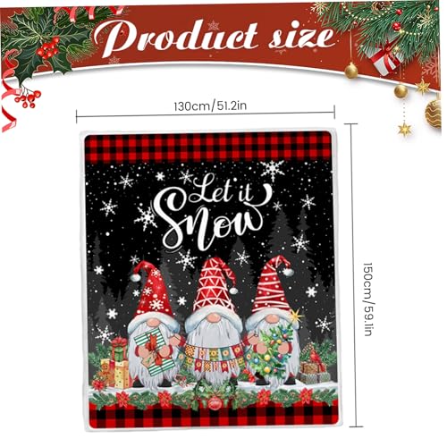 Couverture de Noël avec gnome idée cadeau pour les fêtes - 4