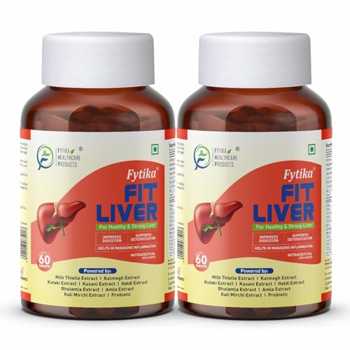 Image of Fytika Fit Liver | Liver Detox Supplement | For Healthy and Strong Liver | Enriched with Milk Thistle, Kutaki, Kalmegh, Bhumi Amla and Probiotics | 120 Tablets