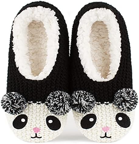 Cute Animal House Slippers, Warm Fuzzy Slipper Socks with Grippers Non Slip, Cozy Funny Gifts