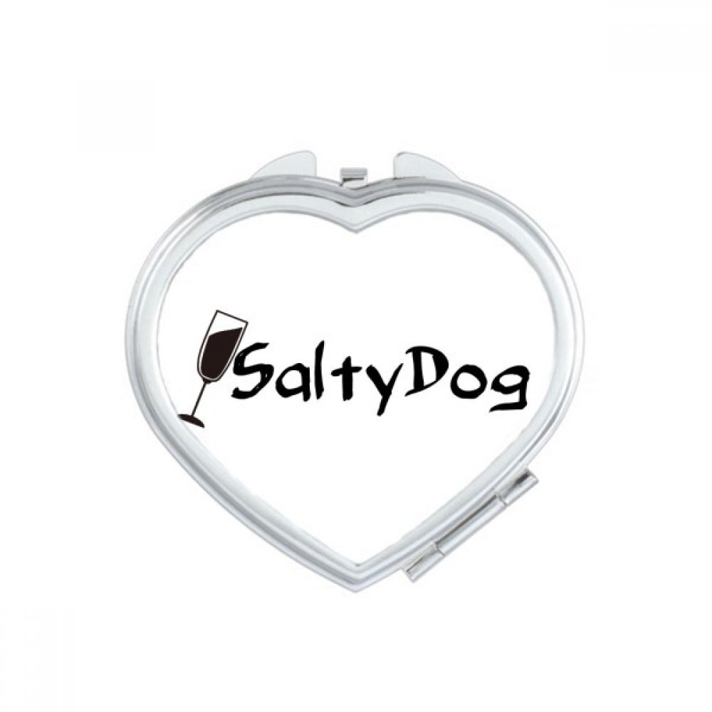 Miroir de poche compact et portable de forme coeur au design Old Fashioned
