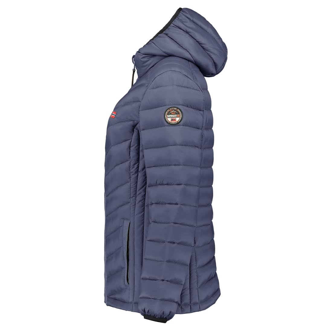Geographical Norway CARLITI HOOD Mujer - Chaqueta de plumas de invierno gruesa con capucha - Chaqueta cálida impermeable, chaqueta acolchada estilo urbano y confort grande frío