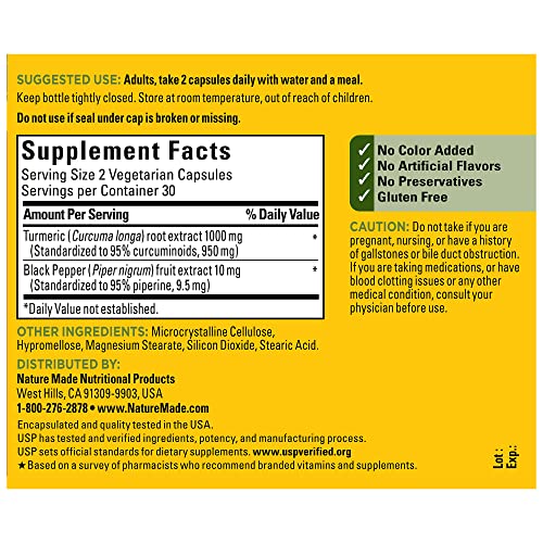 image for Nature Made Extra Strength Turmeric Curcumin with Black Pepper, 1000mg