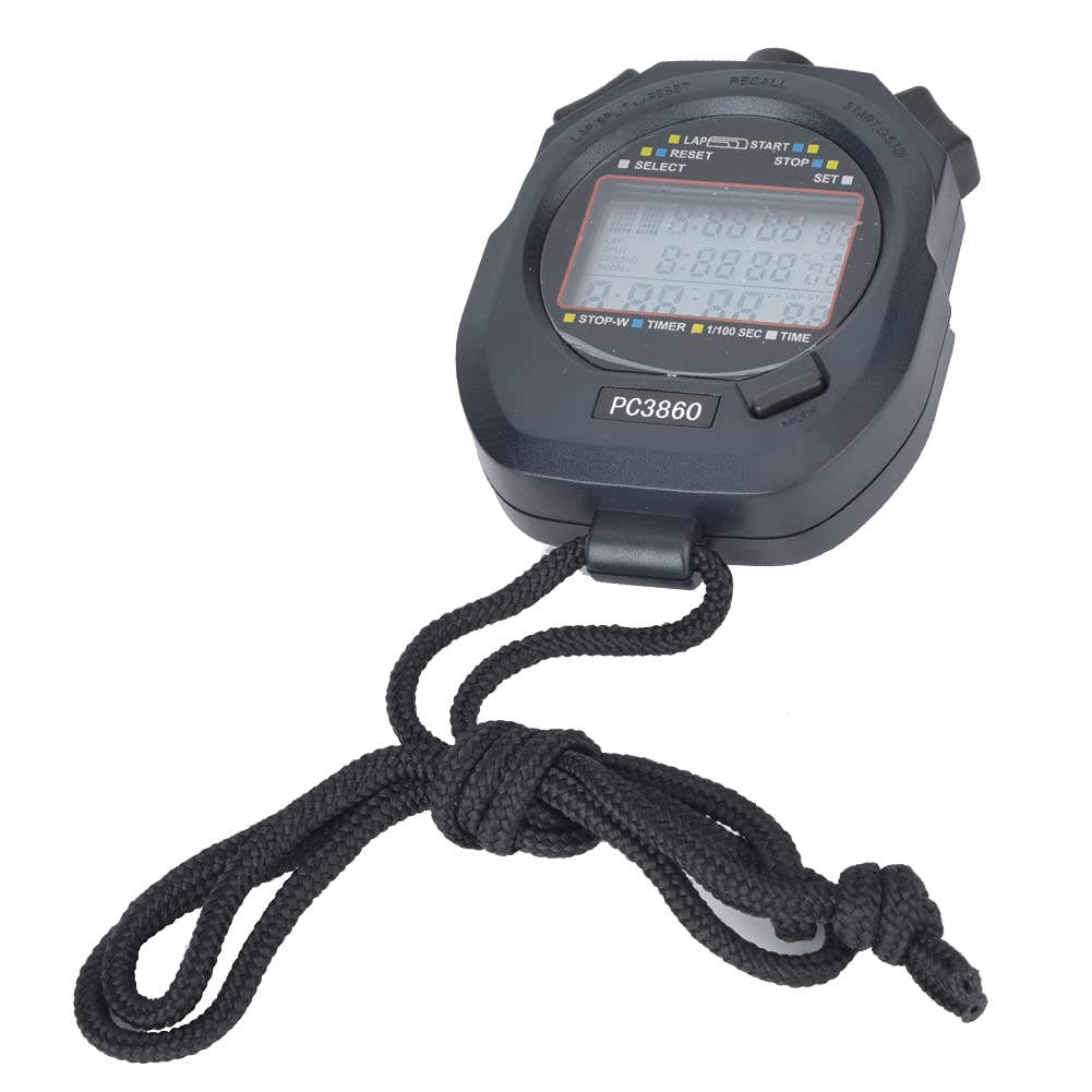 RiToEasysports Chronomètre 1/100 Seconde,Chrono Sportif précis avec Alarme pour Natation, Course à Pied, Fitness, Sport Outdoor