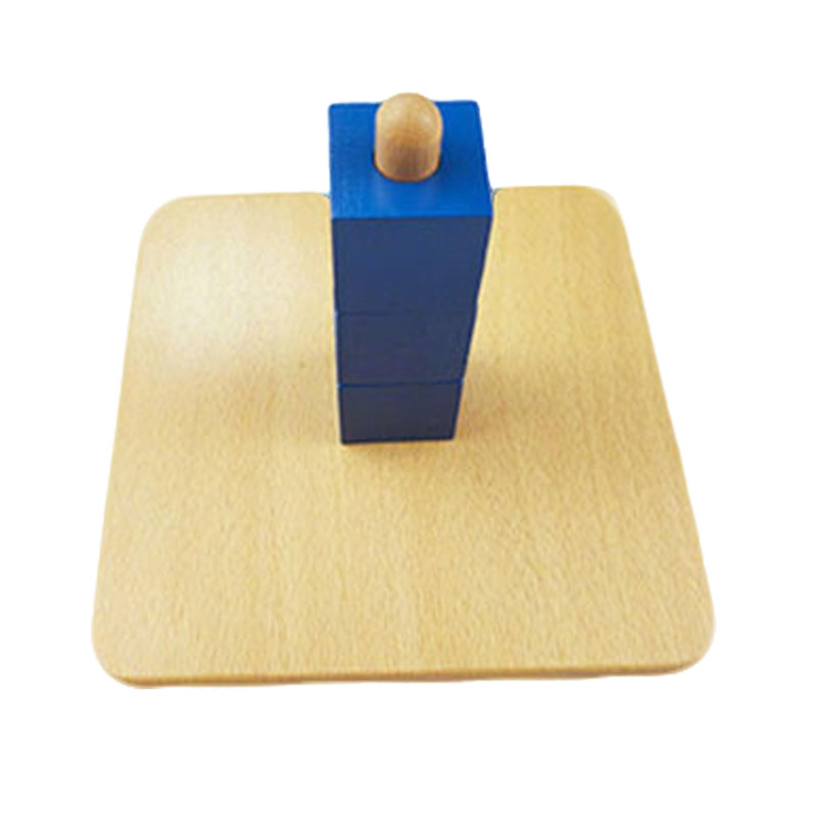 Montessori Holz Einzelne Stift Stapelspielzeug Set | Horizontales & vertikales Steckbrett mit Kreis- & Würfelblöcken, Feinmotorisches sensorisches Spielzeug