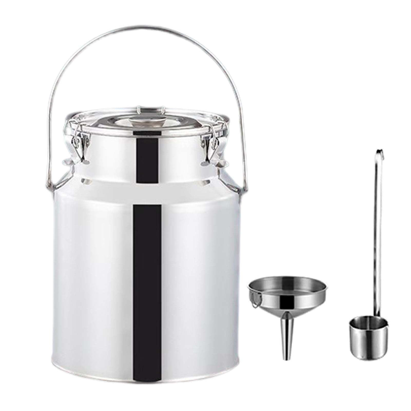 GTHTUHFD Stainless Steel Milk Can With Faucet, Fermentation Pail Bucket For Liquid And Solid Storage Transporting, 3L 5L,10L