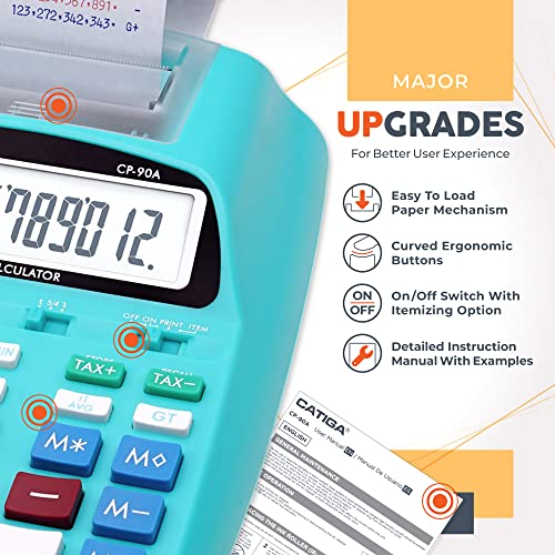 image for CATIGA New & Upgraded 2025 Printing Calculator Adding Machine 10 Key, 
