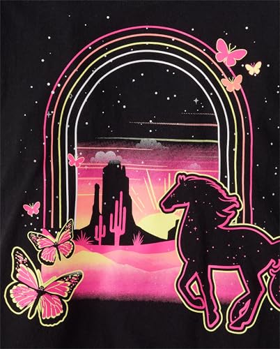 Image of The Children's Place Girls' Sports,Trends,Icons Short Sleeve Graphic T-Shirts,3 Pack