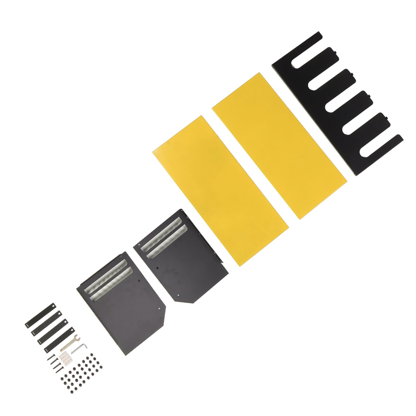 Organizador de Herramientas eléctricas, Soporte de Pared Resistente con 5 Ranuras, Estante de Almacenamiento para Taladro eléctrico, Material de Hierro para Taller de Garaje (Amarilla)