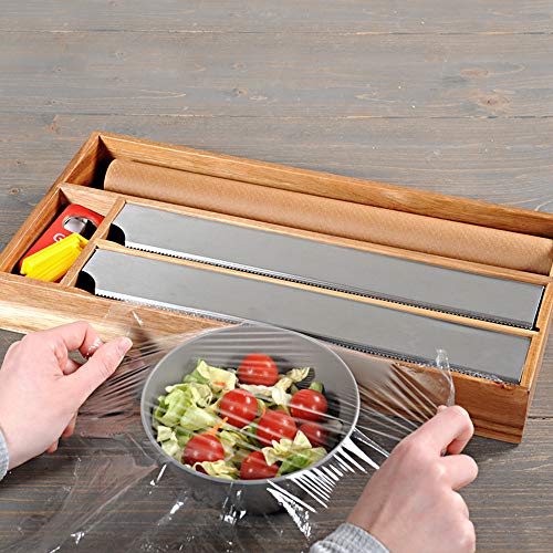 Foto von Kesper | Folienspender, Material: Akazienholz, Maße: 42 x 19 x 5,4 cm, Farbe: Braun | 28041 13