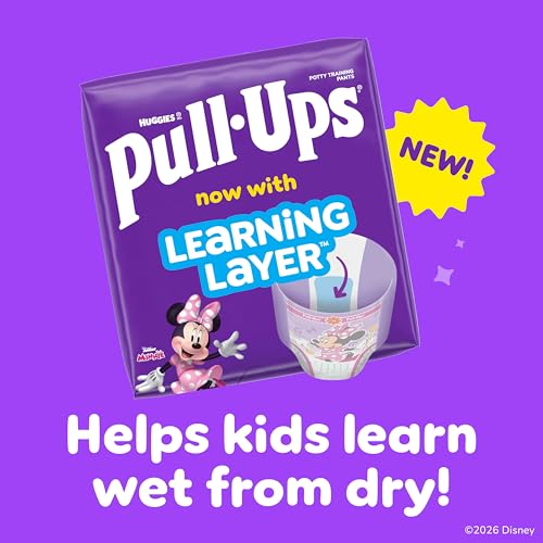 Pull-Ups Girls' Potty Training Pants, Size 3T-4T Training Underwear (32-40 lbs), 112 Count