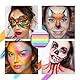 Regenbogen Gesichtsfarbe, Rainbow Schminkfarben Palett 50g, Hohe Farbwiedergabe Bodypainting Theaterschminke, Faschingsschminke Face Paint, Schnelles Trocknen Wasserbasis Bunt Körperfarben Halloween