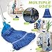 Seewey 20 Pcs Commercial Mop Head Replacements Bulk, 29 Inch Blue Microfiber Looped End Heavy Duty Mop Heads Cotton String Washable Floor Mophead Refills for Commercial Industrial Home Cleaning