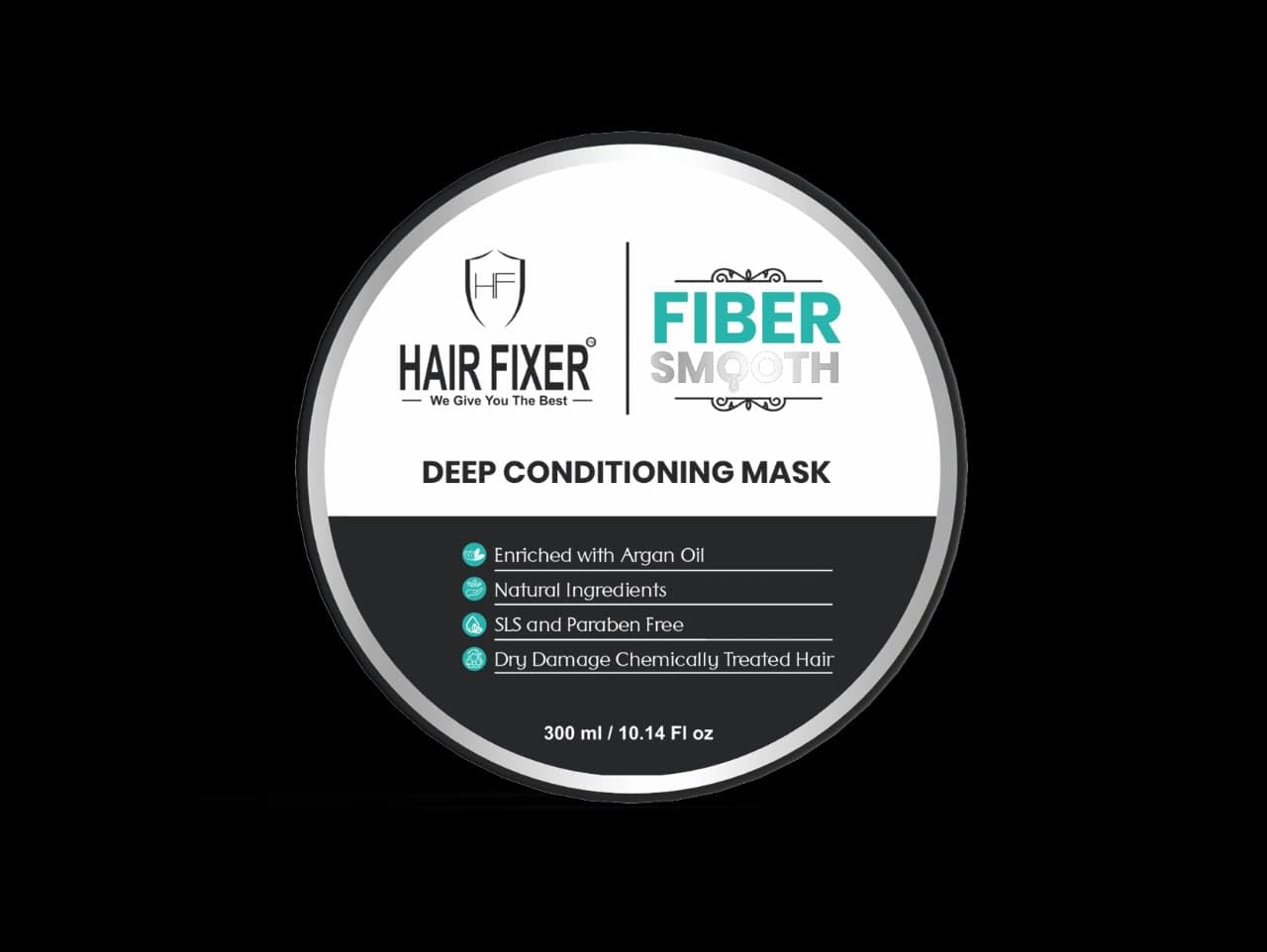 Fiber Smooth Dry Damage Chemically Treated Hair Conditioning Mask Enriched with Argan Oil for All Hair Types 300ml, Pack of 1-image-43