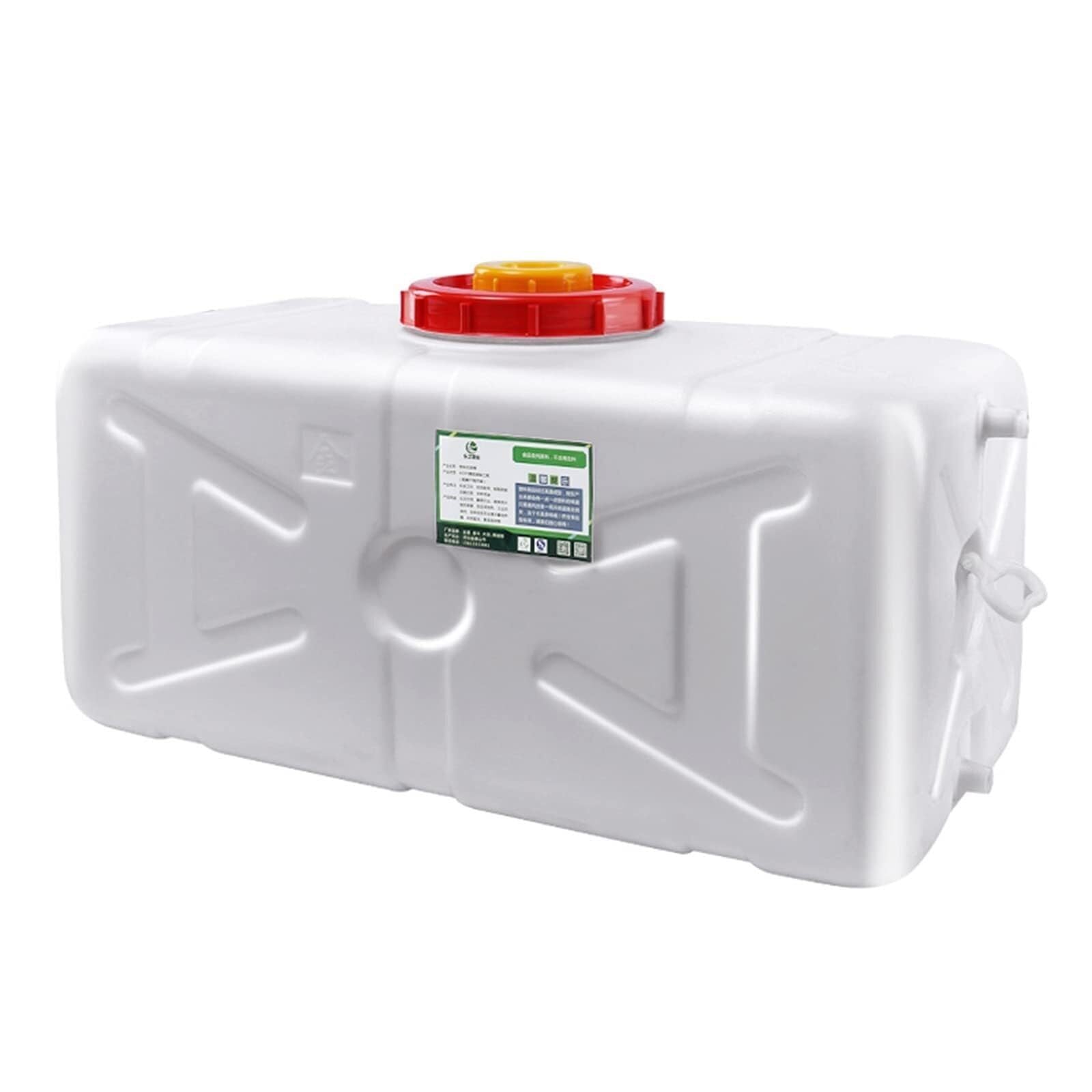Generico Serbatoio dell'Acqua per Camper da 50L/75L/110L/150L/200L/340L in plastica Spessa per Uso Alimentare. Impugnatura Comoda e Robusta con Maniglia di Chiusura ermetica (Bianco 110L).