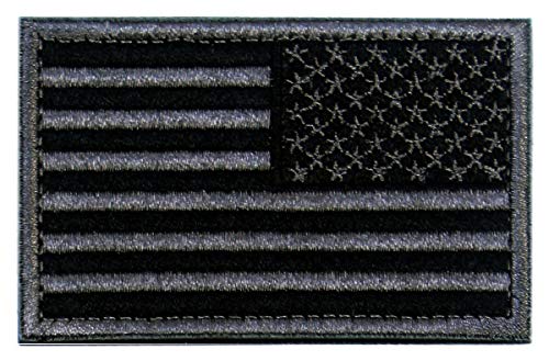 Tactical Patches of USA US American Flag Reverse, with Hook and Loop for Backpacks Caps Hats Jackets Pants, Military Army Uniform Emblems, Size 3x2 Inches