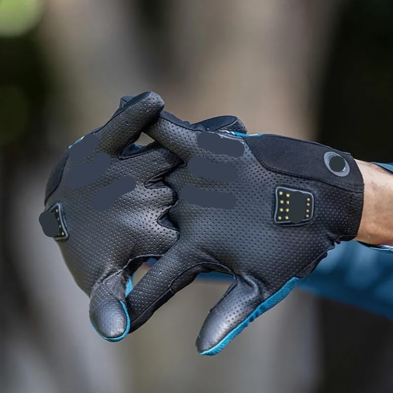 Guanti da Ciclismo Guanti da Ciclismo Sottili e Lunghi Guanti da Ciclismo Professionali da Uomo Antiscivolo(Noir,L)