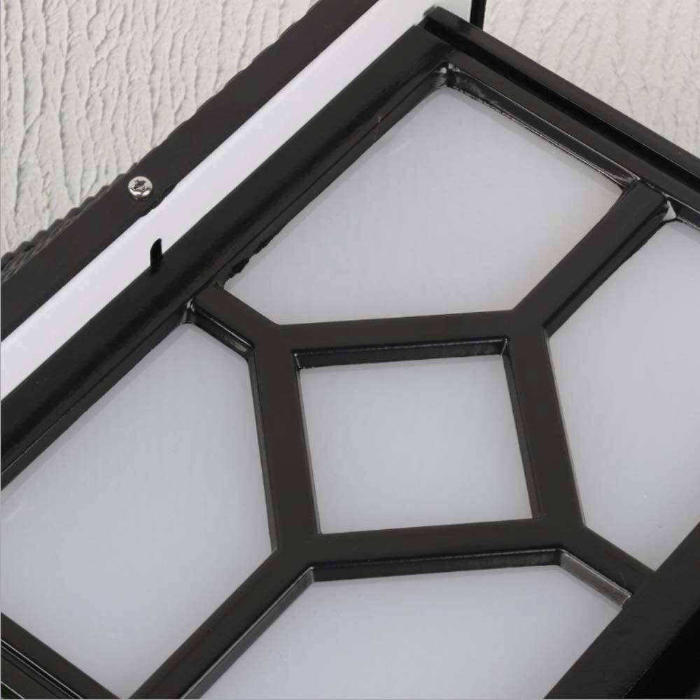 Lampa ogrodowa wodoodporna zewnętrzna lampa filarowa chińska kwadratowa solarna lampa słupkowa LED na zewnątrz oświetlenie krajobrazu w stylu japońskim wodoodporne czarne aluminiowe ogrodzenie
