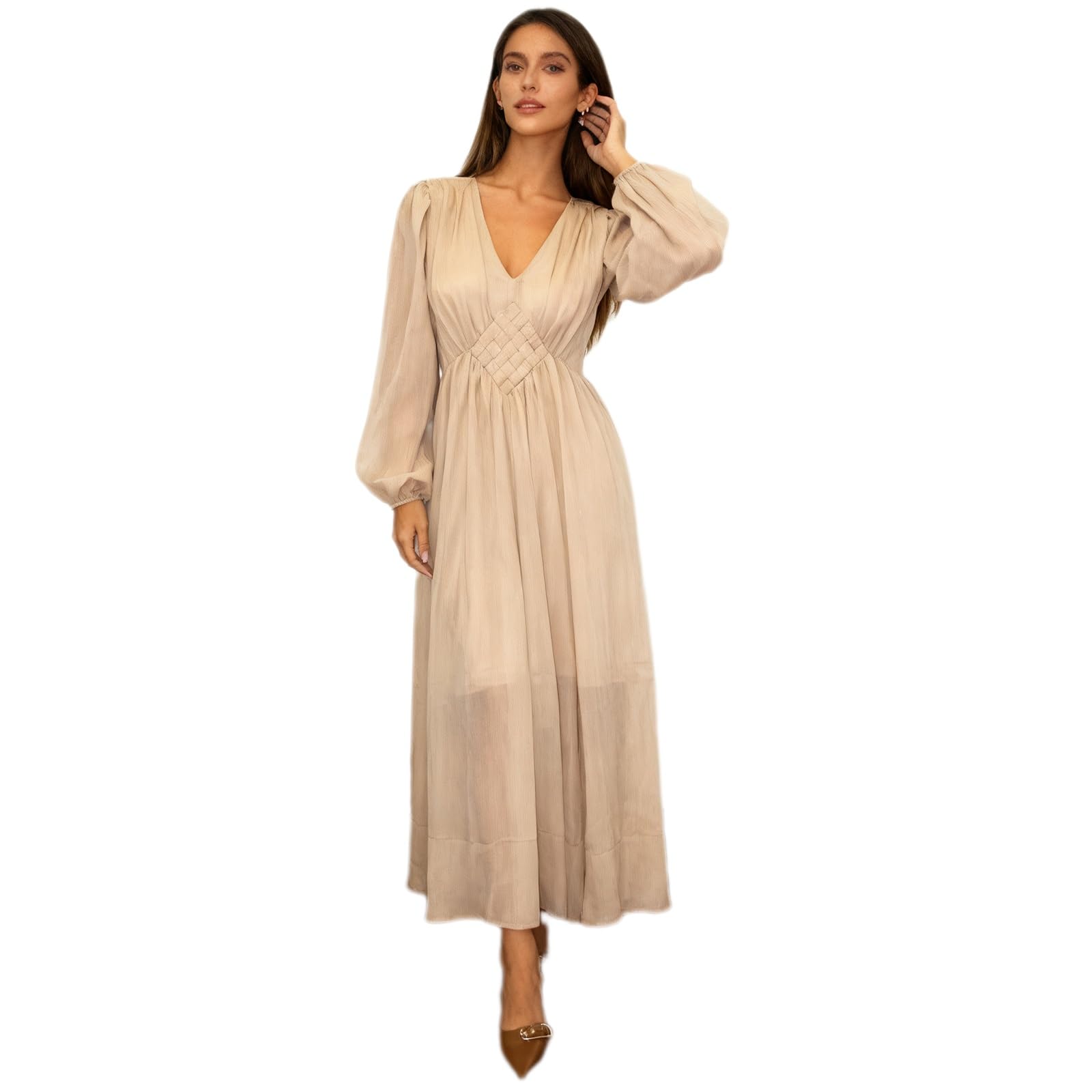 Vestidos de noche elegantes para bodas con mangas de farolillo, vestido de mujer, línea A, vestido de invitado de boda, vestido de dama de honor, vestido de noche, vestido largo, vestido de fiesta
