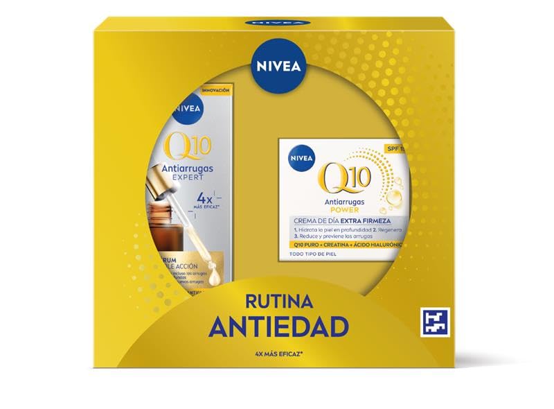 Nivea Pack Q10 Antiarrugas Rutina Antiedad Crema de Día y Sérum Doble Acción