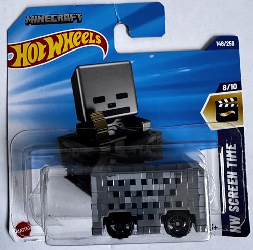 Carro Hot Wheels Minecart Skeleton Diecast 1:64 miniatura 1