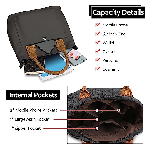 FORRICA Borsa Donna Casuale Tela Hobo Bag Borsetta...