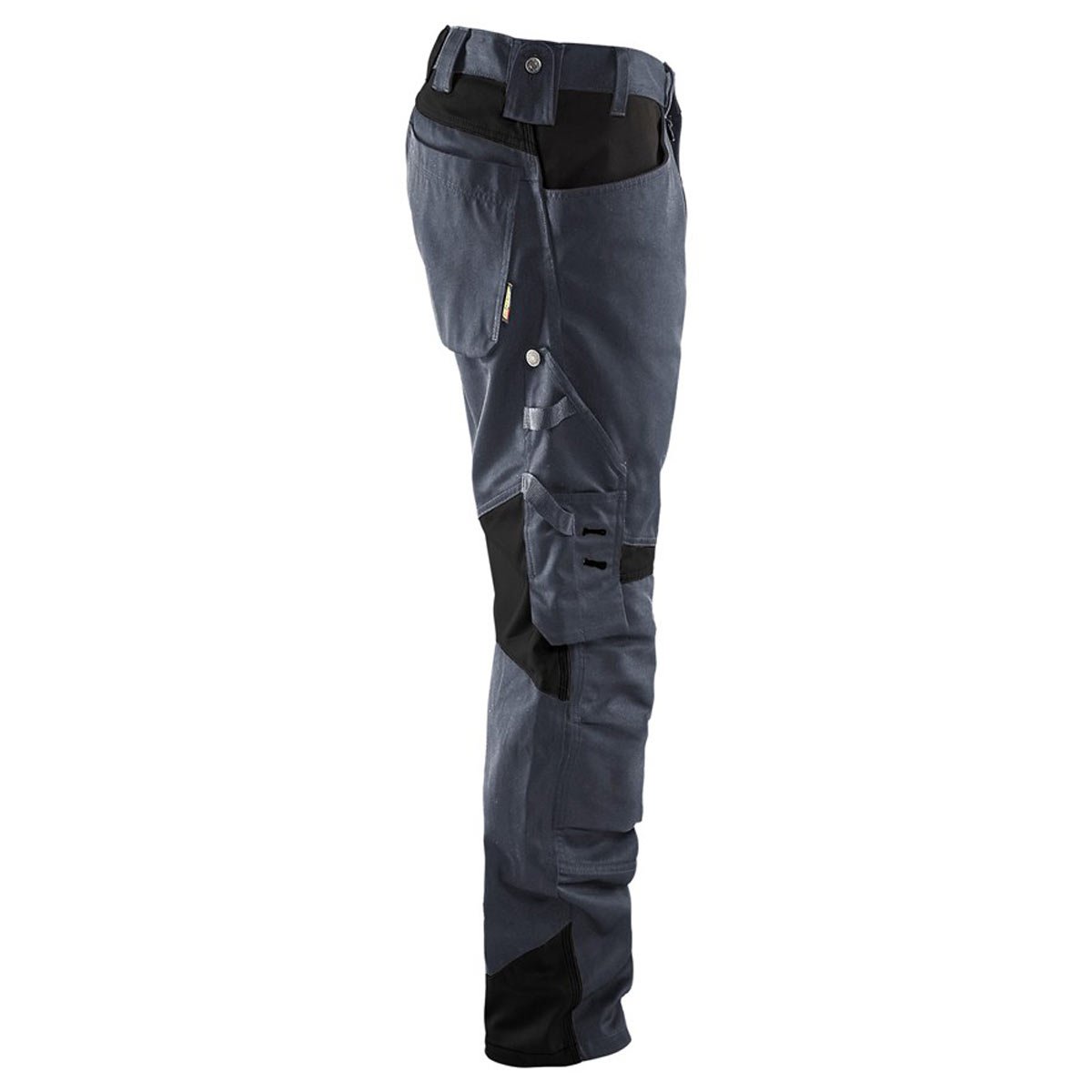 Pantaloni da lavoro senza tasche per chiodi grigio pietra/nero C50