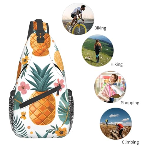 Bolso bandolera con diseño de piña para hombre y mujer miniatura 6