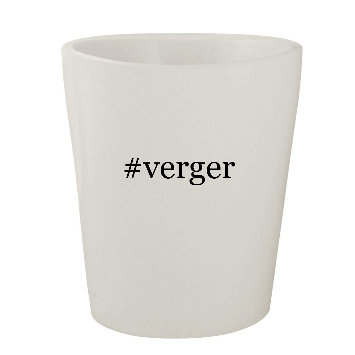#verger - White Hashtag Ceramic 1.5oz Shot Glass